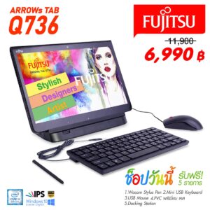 Fujitsu ArrowsTab Q736 / Core i5 Gen6 / RAM 4GB / SSD 128GB M.2/ WiFi / Bluetooth / Webcam / Micro HDMI