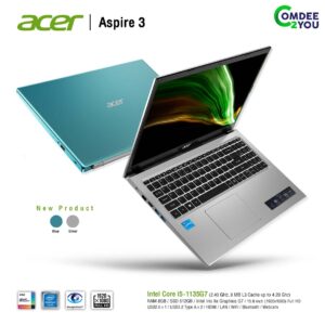 Acer Aspire 3 Core i5 Gen11 / สินค้าใหม่แกะกล่อง / RAM 8GB / SSD 512GB / จอใหญ่ 15.6” Full HD / WiFi / Bluetooth / Webcam / HDMI