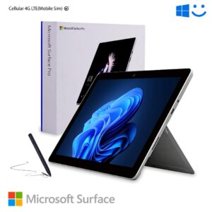 Microsoft Surface Pro Core i5 Gen7 / RAM 4GB / SSD 128GB / IPS Full HD 12.3” / Cellular 4G LTE (MobileSim) / WiFi / Bluetooth / Camera / HD Graphics 620