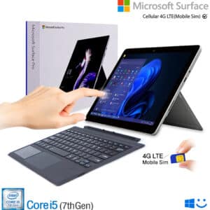 Microsoft Surface Pro Core i5 Gen7 / RAM 4GB / SSD 128GB / IPS Full HD 12.3” / Cellular 4G LTE (MobileSim) / WiFi / Bluetooth / Camera / HD Graphics 620