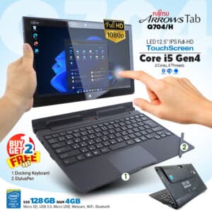 Fujitsu ArrowsTab Q704 | 12.5 inch | Intel Core i5-4300U | 4GB | 128GB SSD | Windows 10 Pro | มือสอง