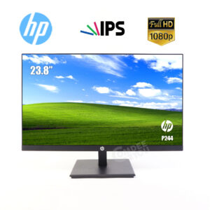 จอคอมพิวเตอร์ HP รุ่น P244 ขนาดจอ 23.8” IPS with LED backlight / Full-HD (1920 x 1080 @60 Hz) / Frameless / 1xHDMI / 1xVGA / 1xDisplayPort