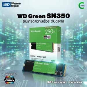 SSD NVMe M.2 PCIe | 250 GB | WD GREEN SN350 | 2,400 mb/s | Warranty 3 year